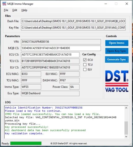 VAG MQB immo manager
